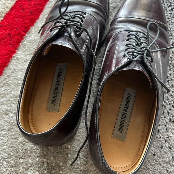 Johnston & Murphy Shiny Leather Upper Oxford Dress Shoes main image 5